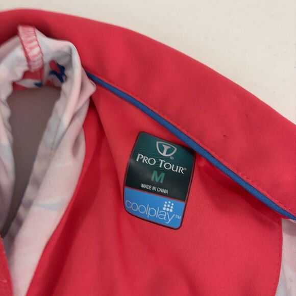 Pro Tour Tank Top Women's Medium Colorful Sleeveless Collared 1/4 Zip Top Shirt - Picture 6 of 7